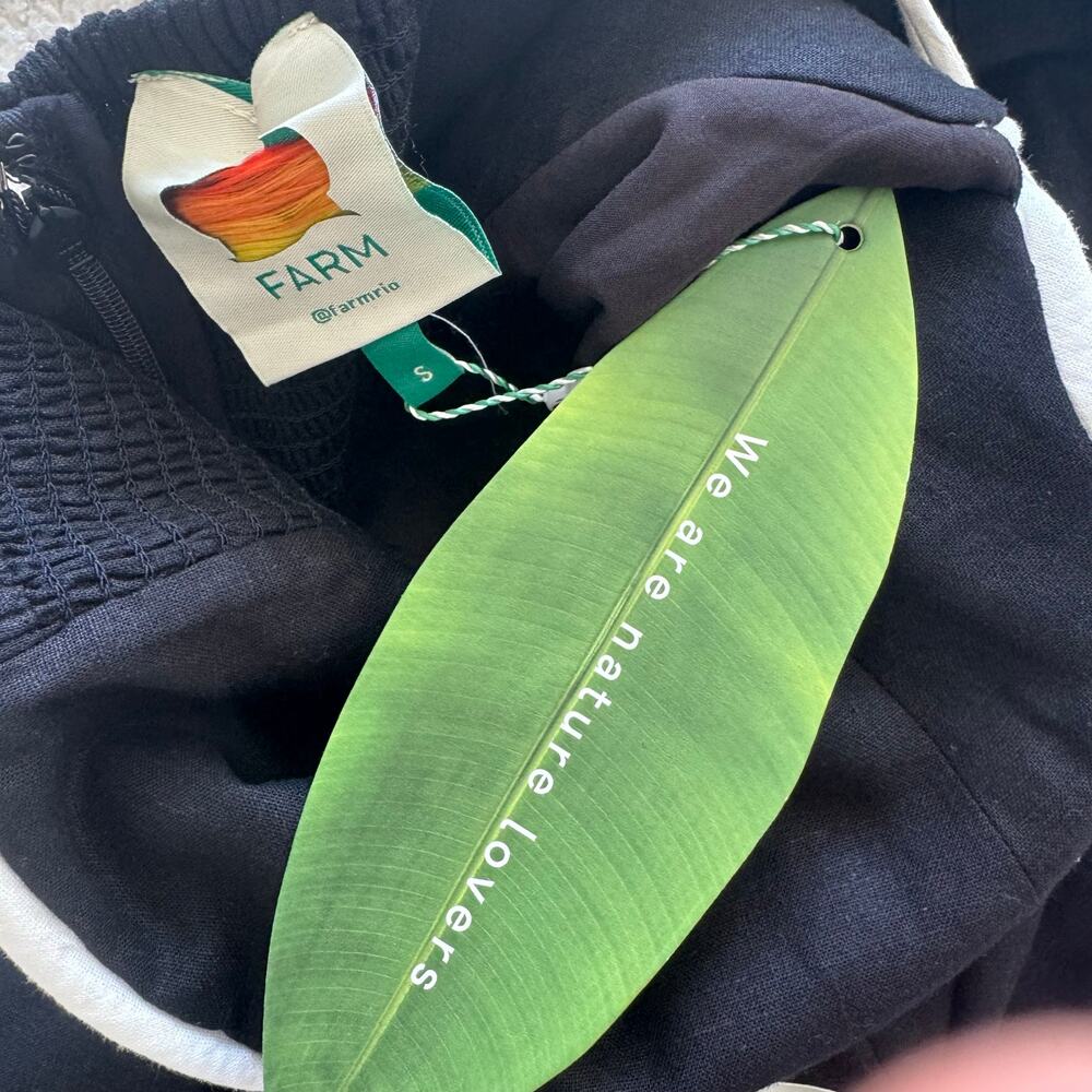 Farm Rio Black And White Cut-Out Midi Dress - Picture 9 of 9